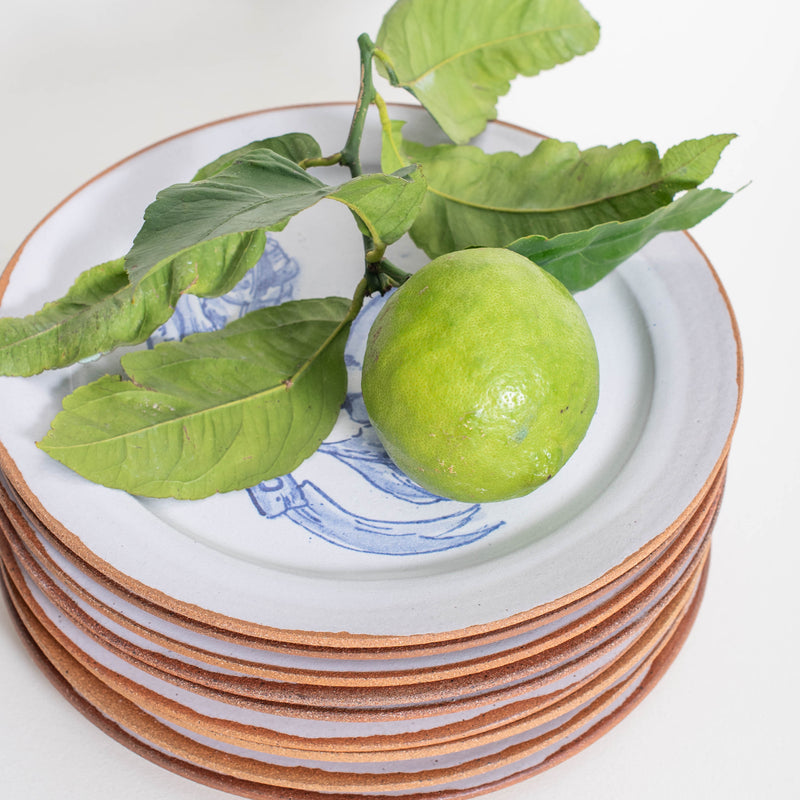 SIDE PLATE NO 4 - OLD CITRUS , HAND PAINTED